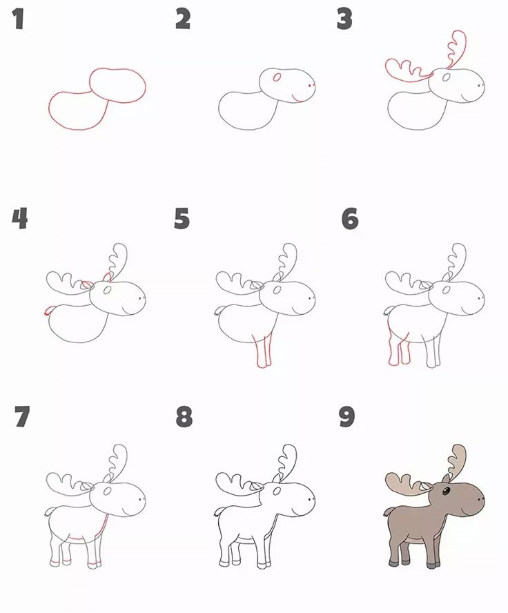 How to draw Moose idea (4)