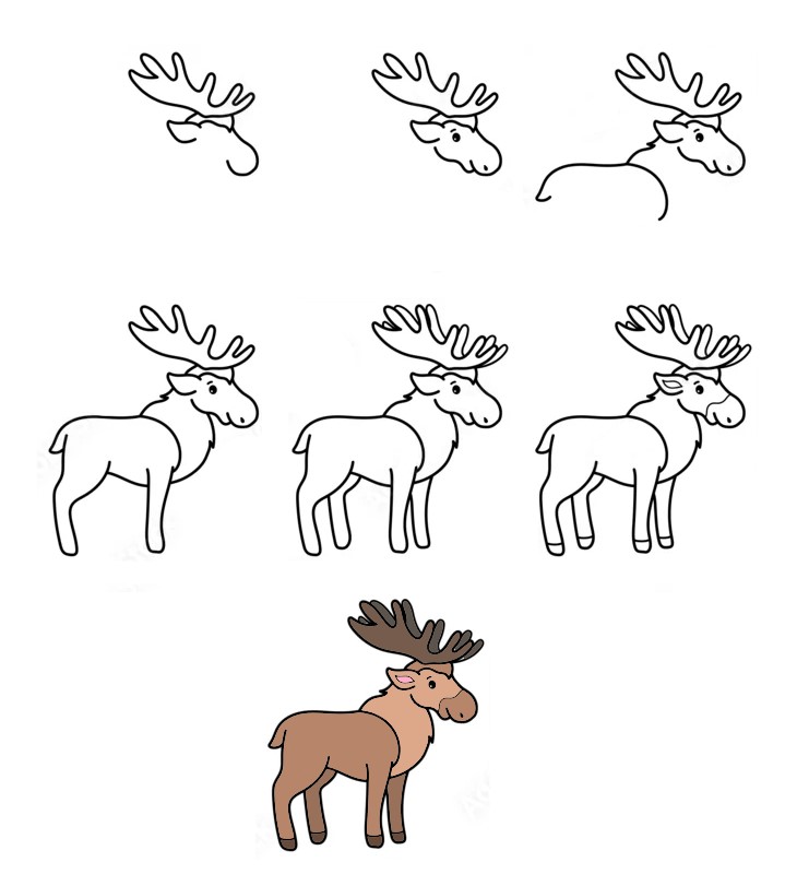 How to draw Moose idea (5)