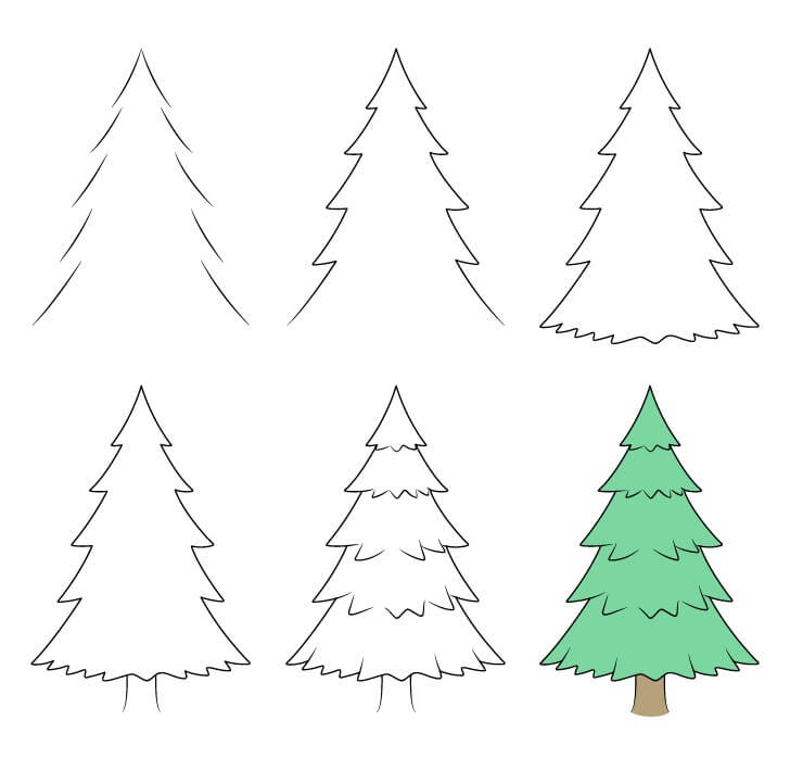 Pine Tree Drawing Ideas