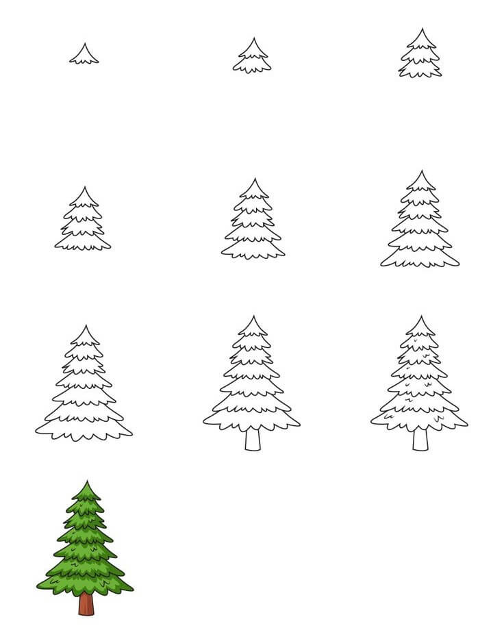 Pine Tree idea (4) Drawing Ideas