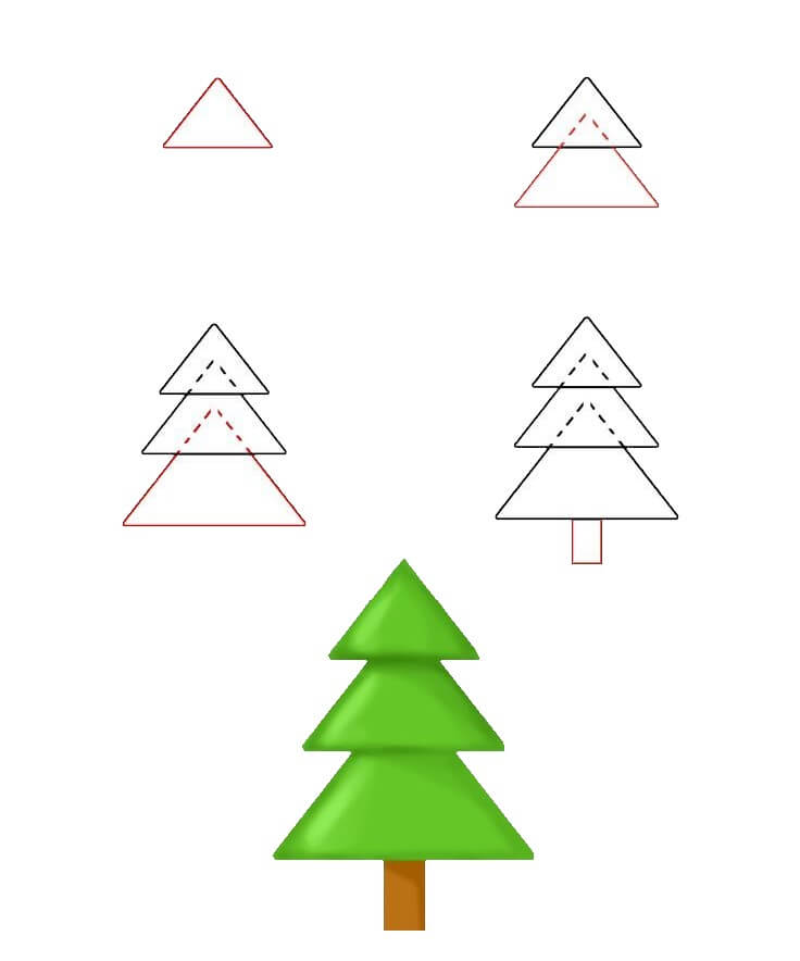 Pine Tree idea (5) Drawing Ideas