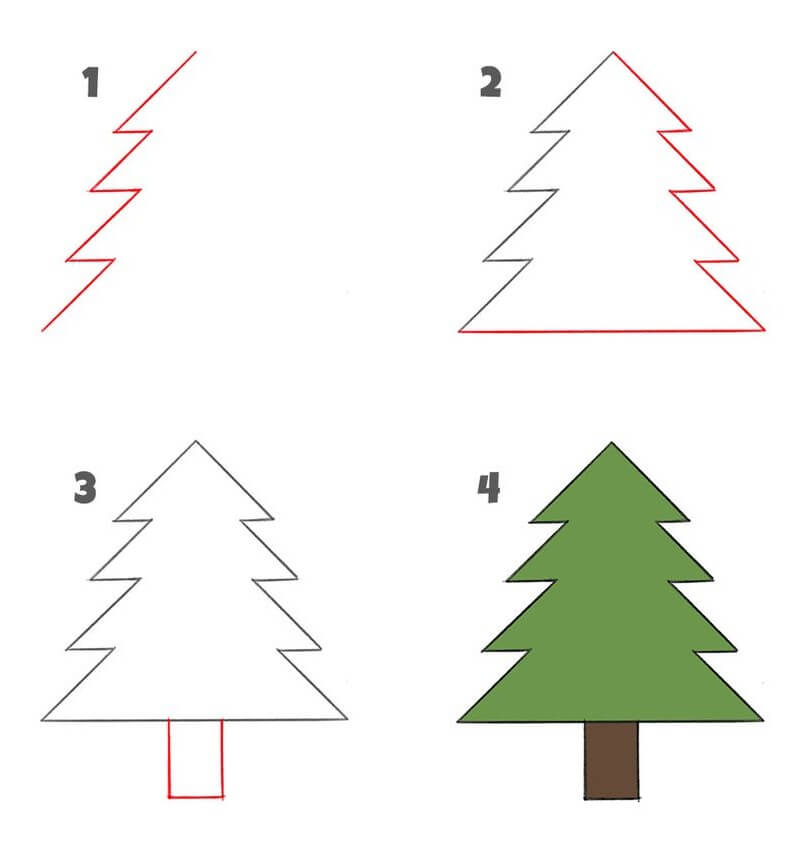 Pine Tree idea (6) Drawing Ideas