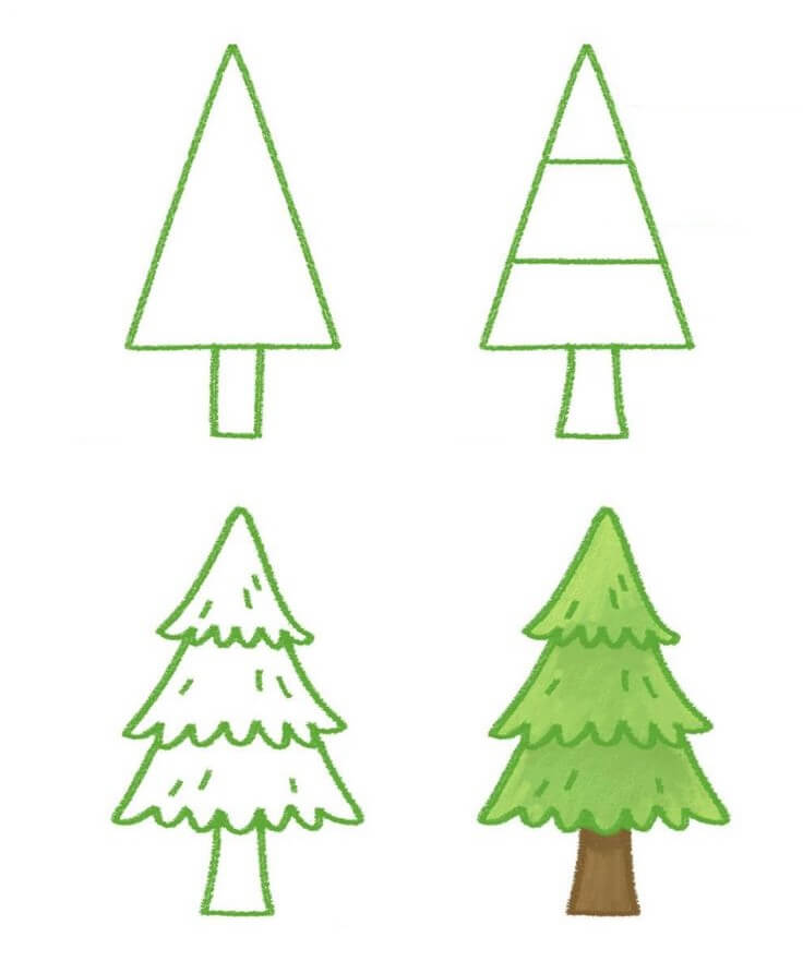 Pine Tree idea (9) Drawing Ideas