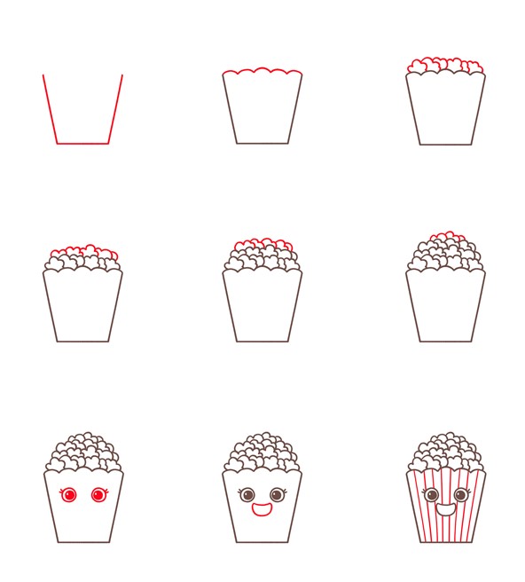 Popcorn idea (4) Drawing Ideas