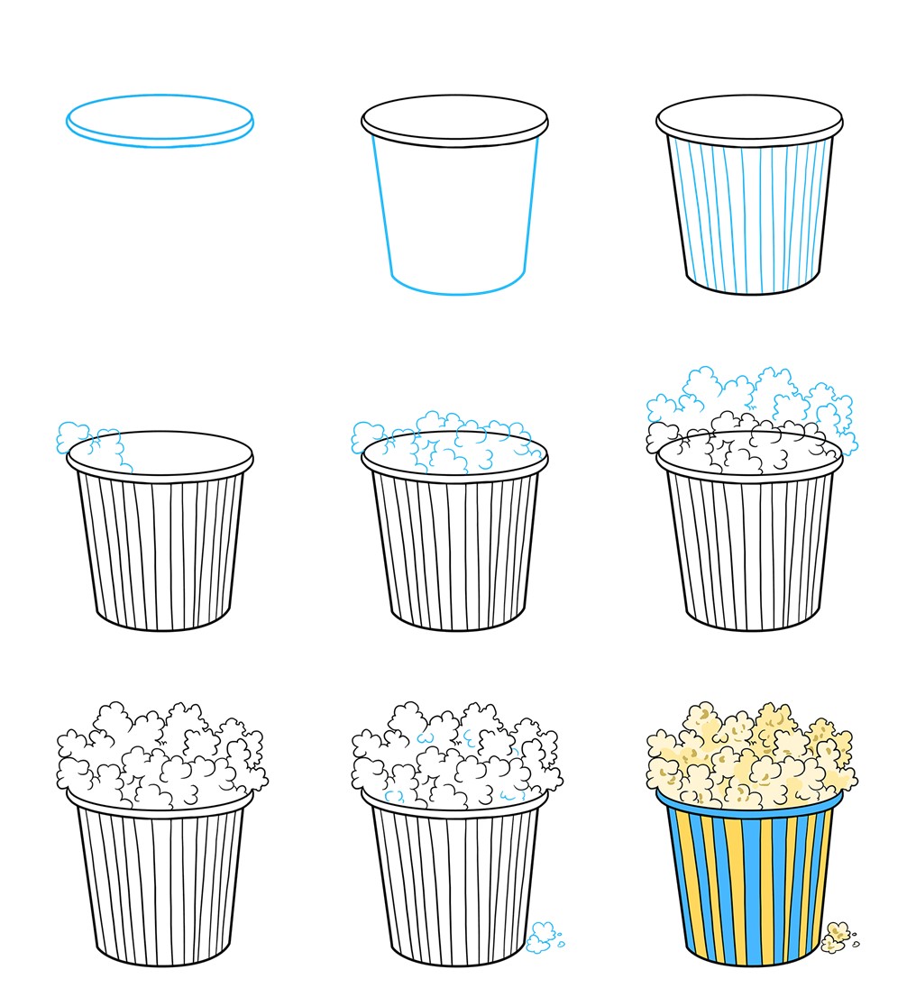 Popcorn Drawing Ideas