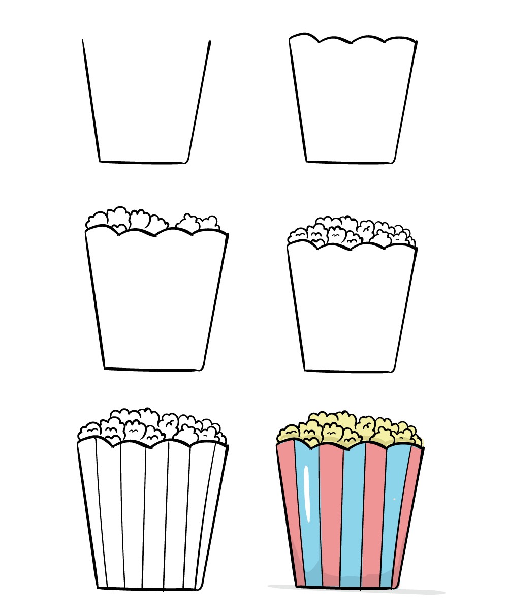 Popcorn idea (9) Drawing Ideas