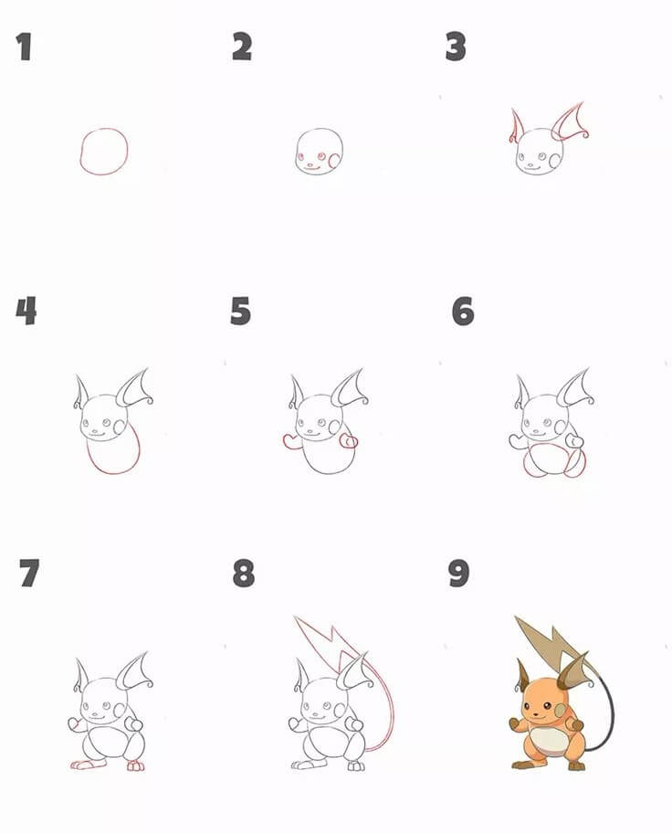 Raichu idea (1) Drawing Ideas