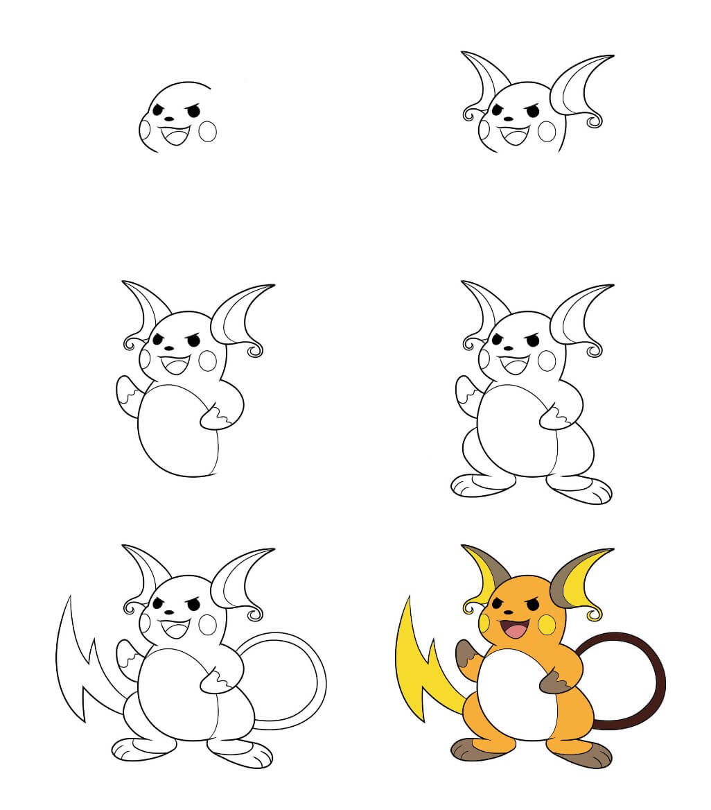 Raichu idea (2) Drawing Ideas