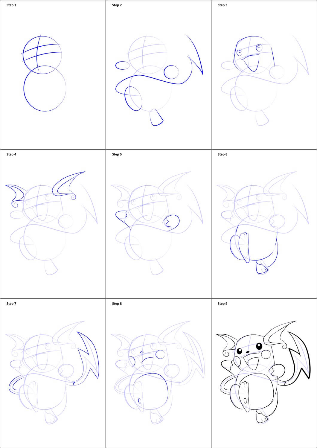 Raichu idea (3) Drawing Ideas