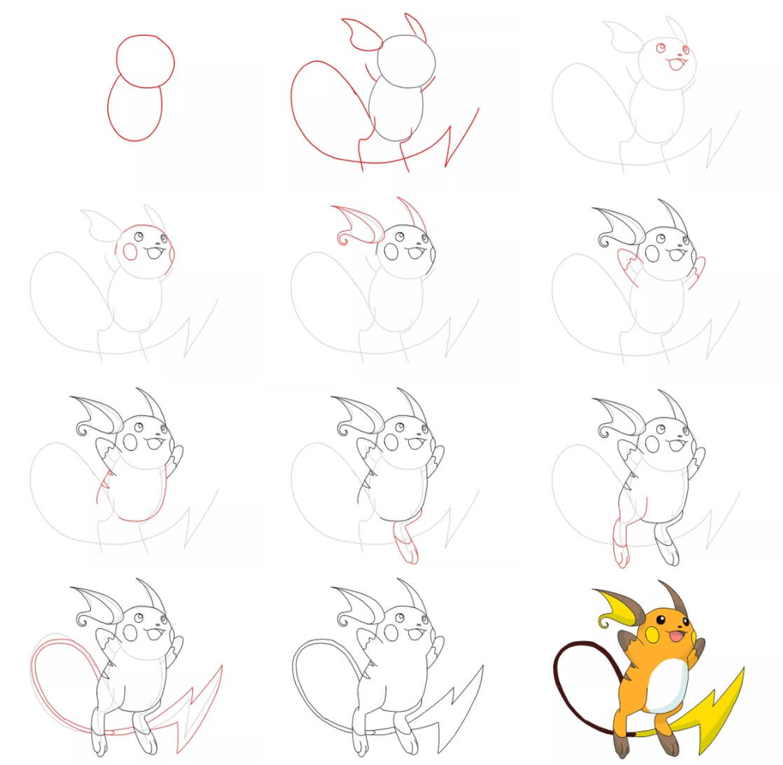 Raichu idea (4) Drawing Ideas