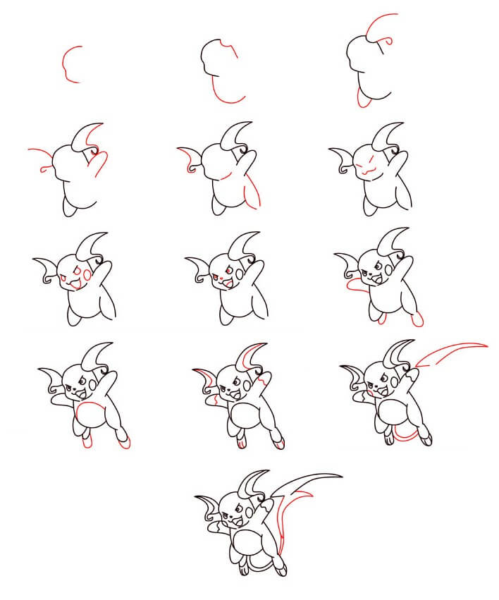 Raichu idea (6) Drawing Ideas