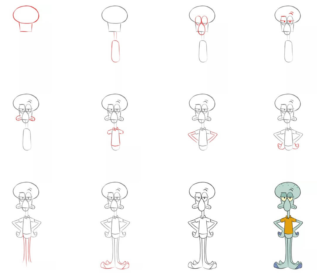 Squidward idea (12) Drawing Ideas