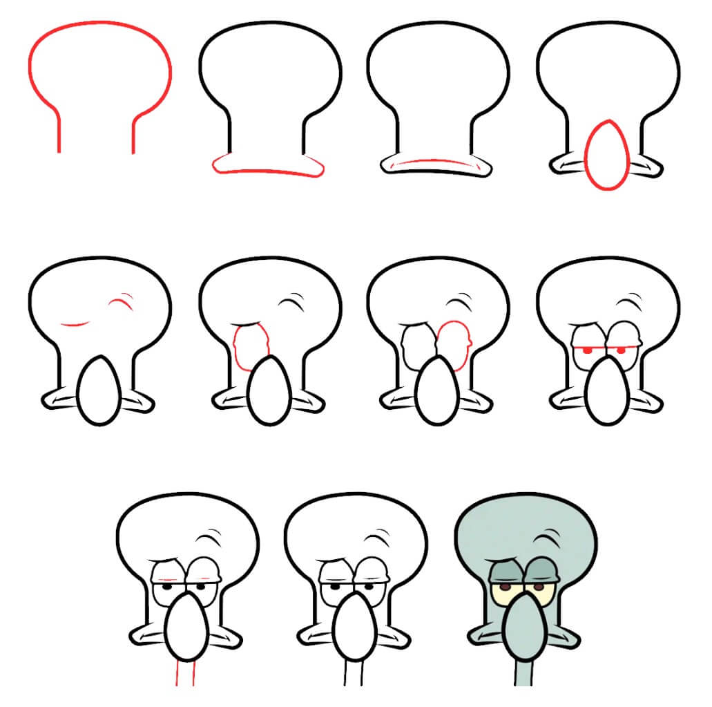 Squidward idea (14) Drawing Ideas