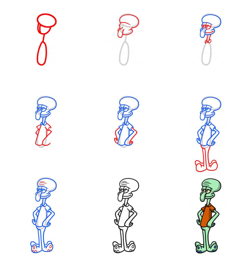 Squidward idea (8) Drawing Ideas