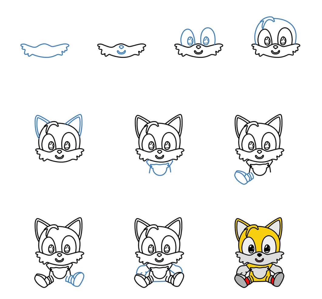 Tails cute Drawing Ideas