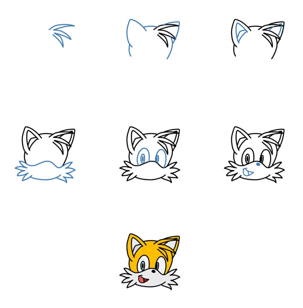 Tails head (1) Drawing Ideas