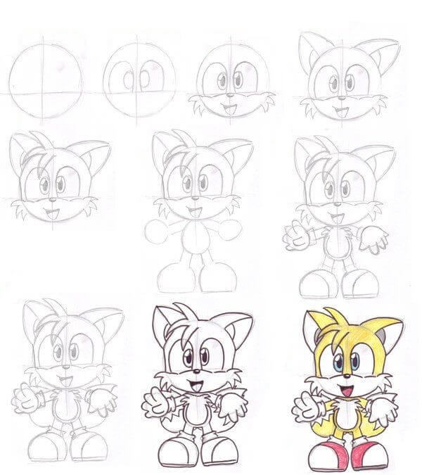 Tails Drawing Ideas