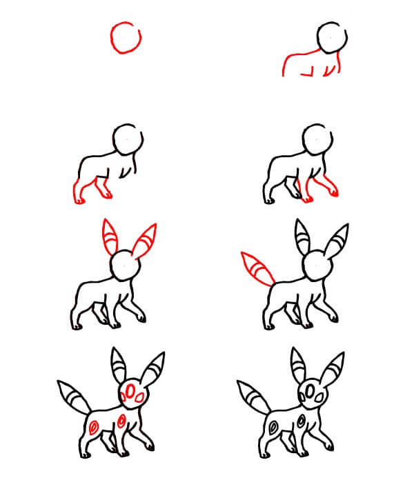 Umbreon idea (10) Drawing Ideas