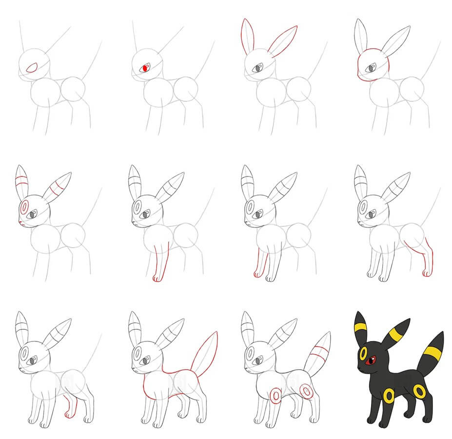 Umbreon idea (8) Drawing Ideas