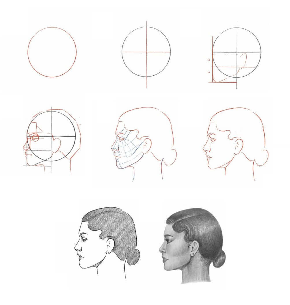 Woman head (1) Drawing Ideas