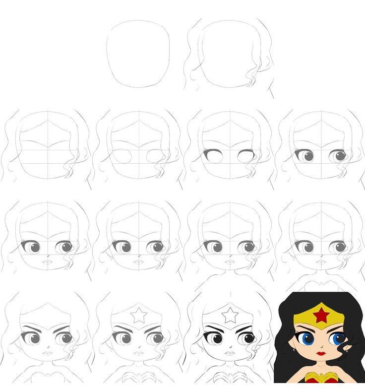 Wonder Woman head (2) Drawing Ideas