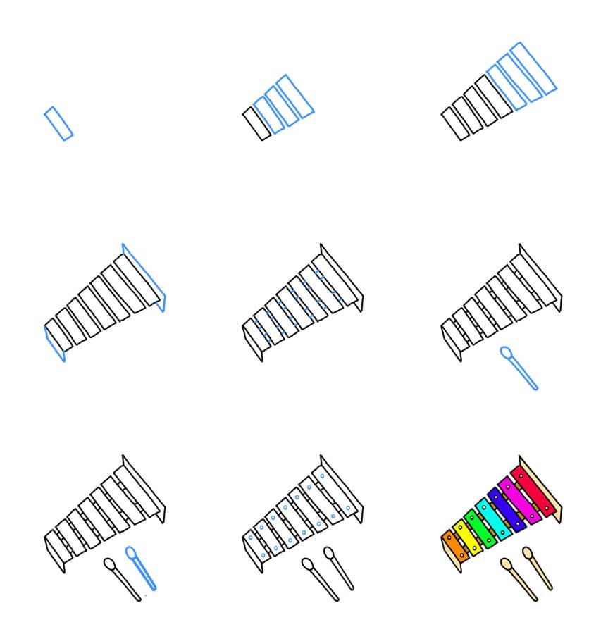 Xylophone Drawing Ideas