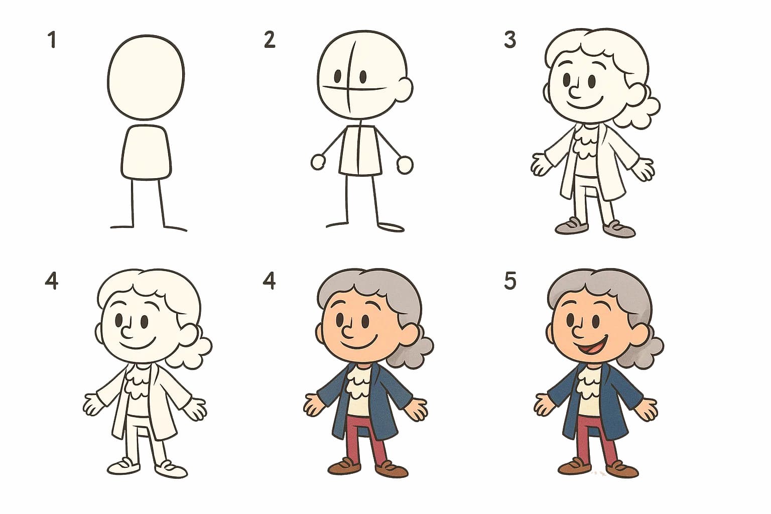 Alexander Hamilton Cartoon Character Drawing Ideas