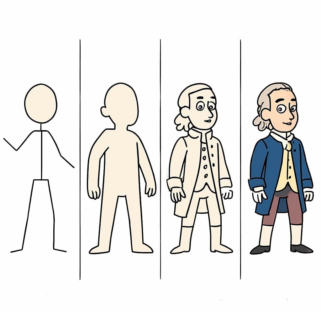 Alexander Hamilton Cartoon Style Drawing Ideas