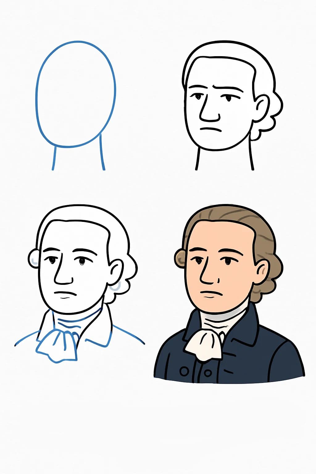 Alexander Hamilton Head Drawing Ideas