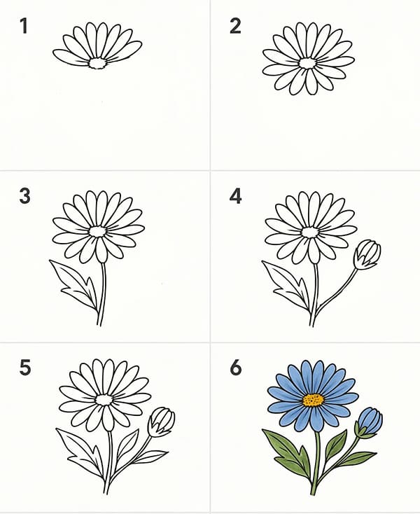 Aster Easy Drawing Ideas