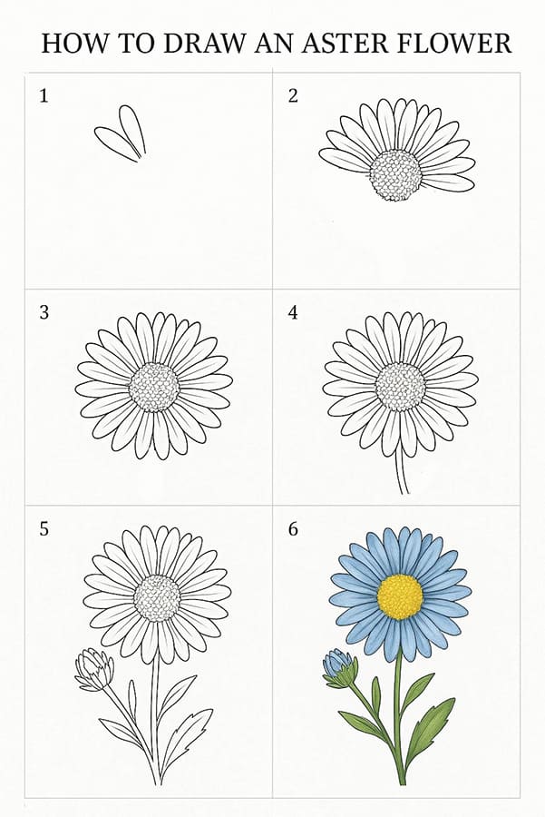 Aster Image Drawing Ideas