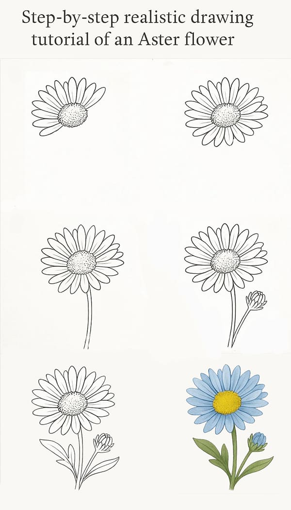 Aster Photo Drawing Ideas