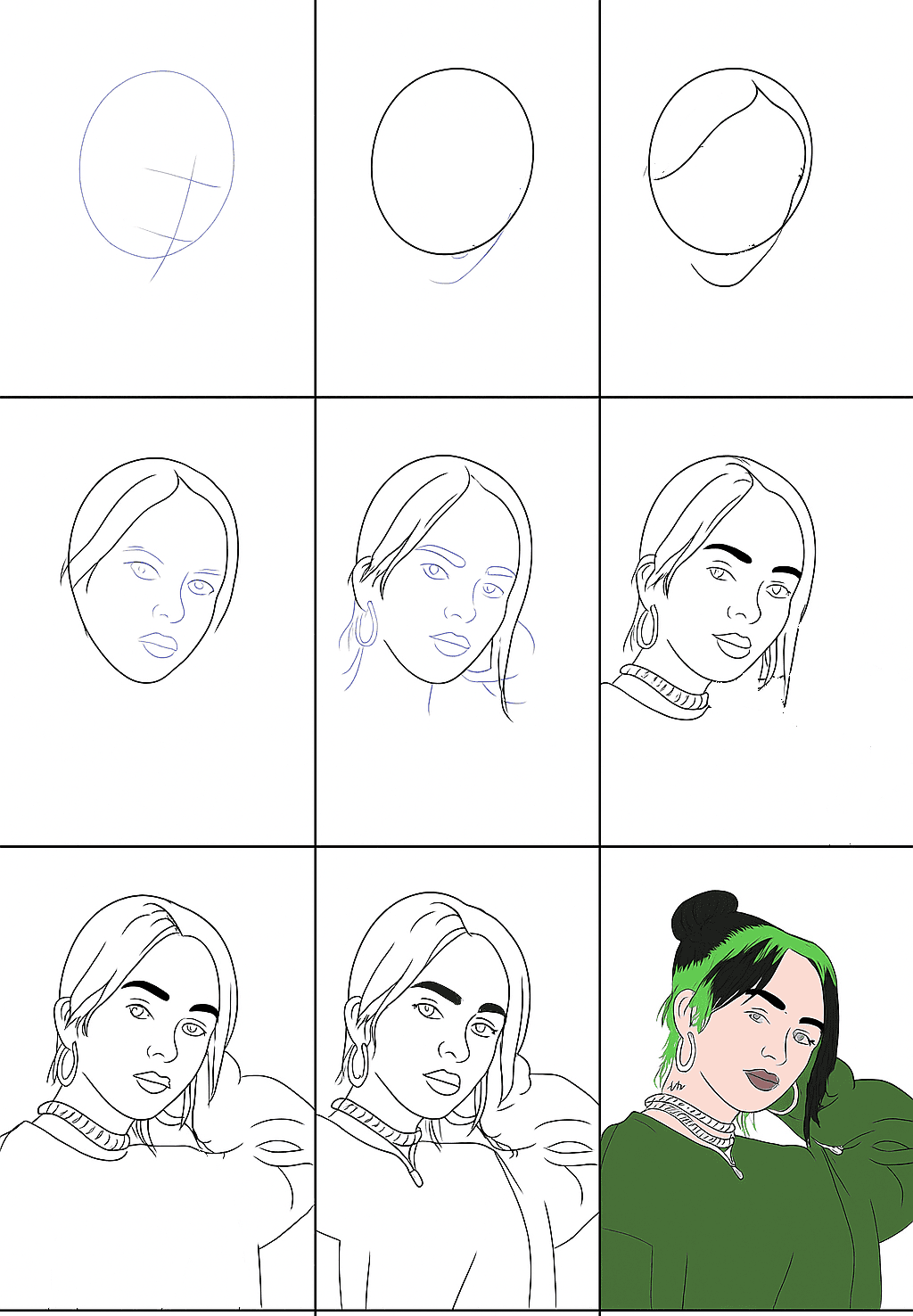 Billie Eilish Drawing Ideas