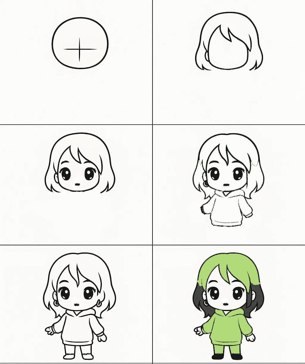 Billie Eilish Chibi Drawing Ideas