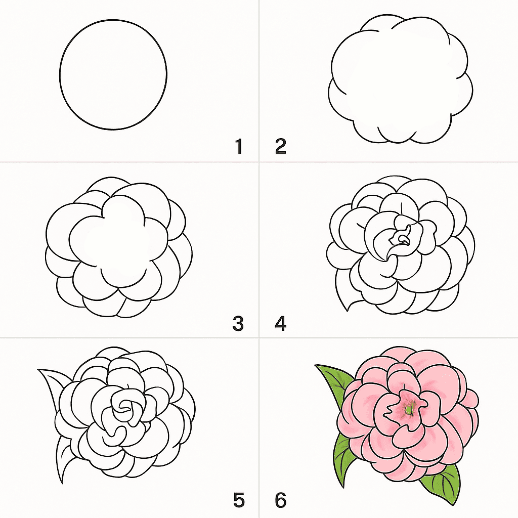 Camellia Lovely Drawing Ideas