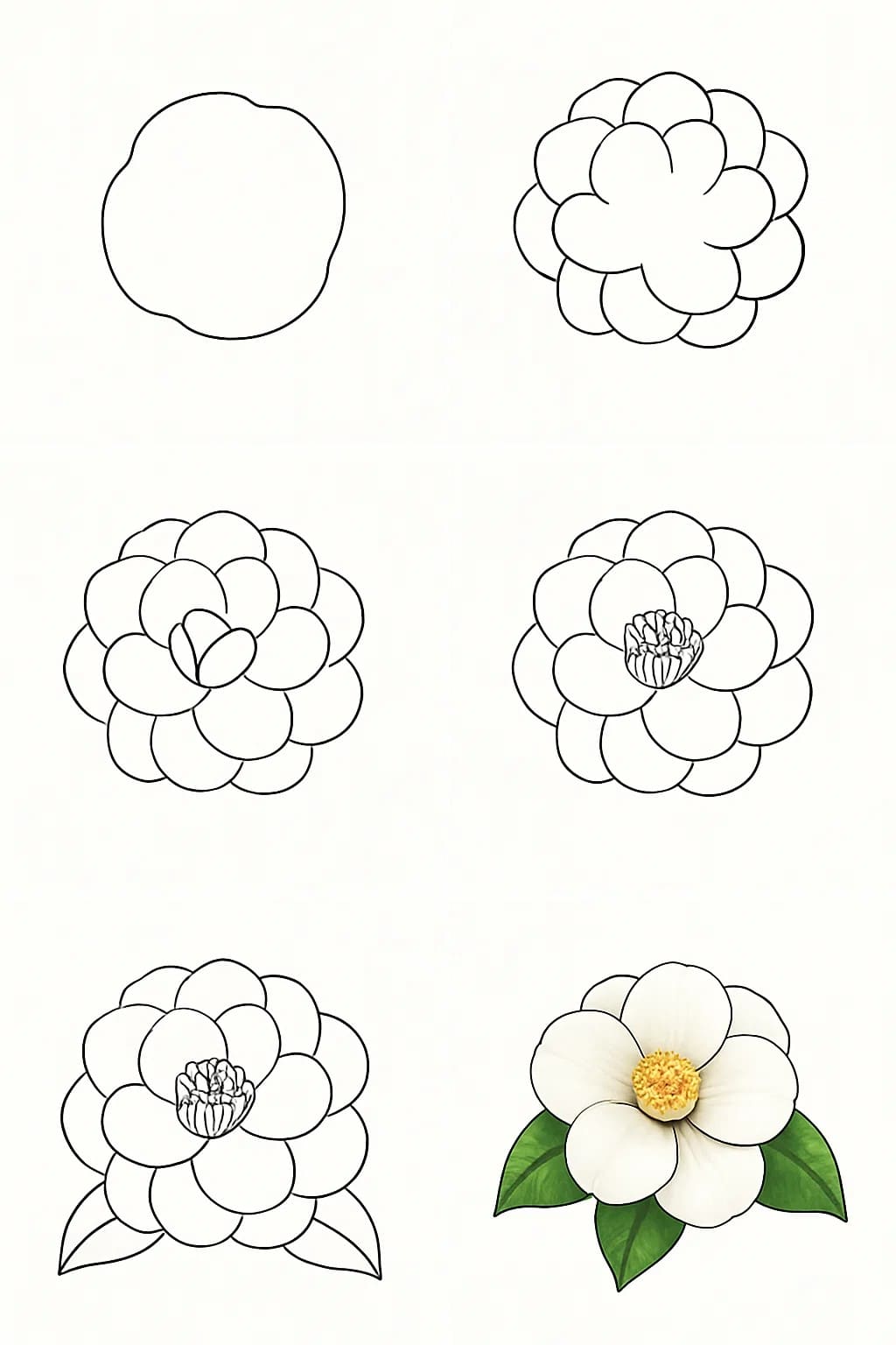 Camellia Nice Drawing Ideas