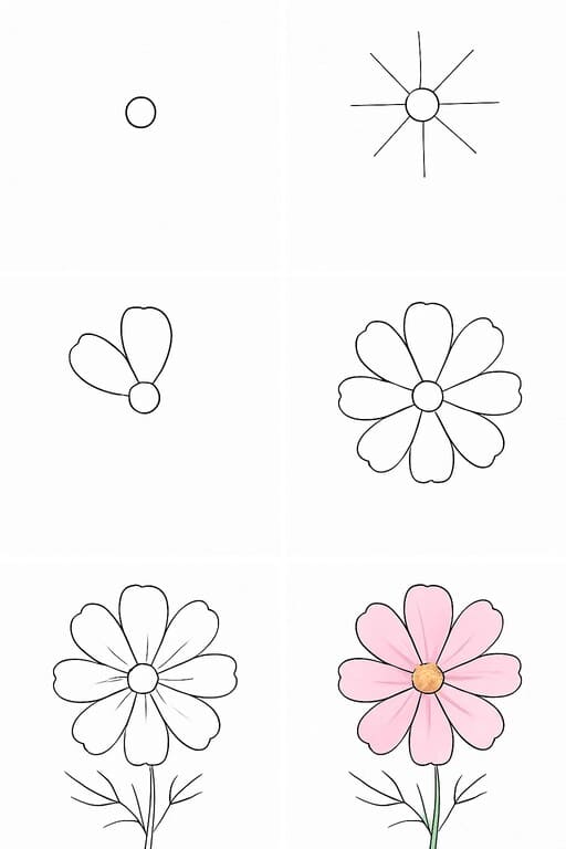 Cosmos Beautiful Drawing Ideas
