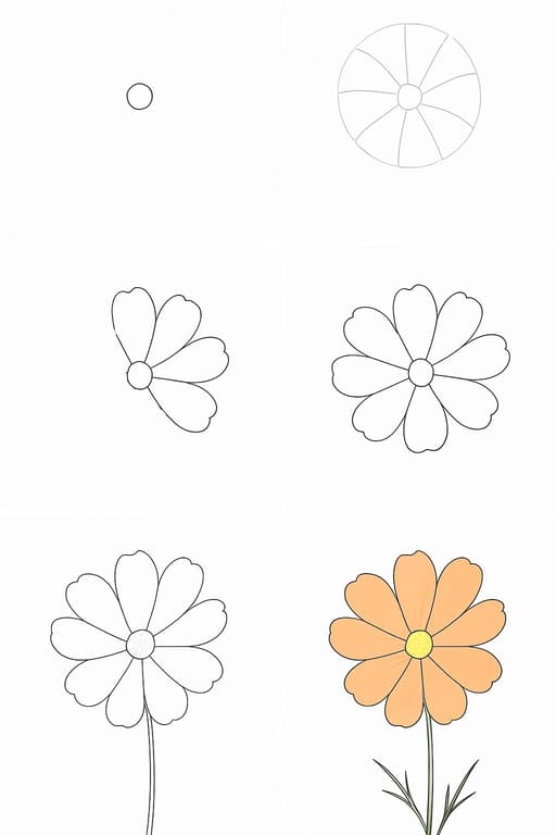 Cosmos Drawing Drawing Ideas