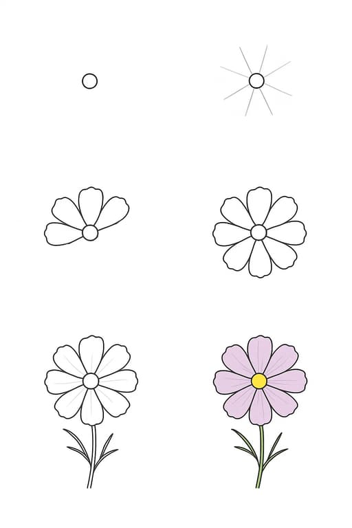 Cosmos For Kids Drawing Ideas