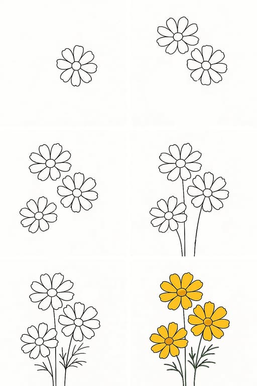Cosmos Gorgoeus Drawing Ideas