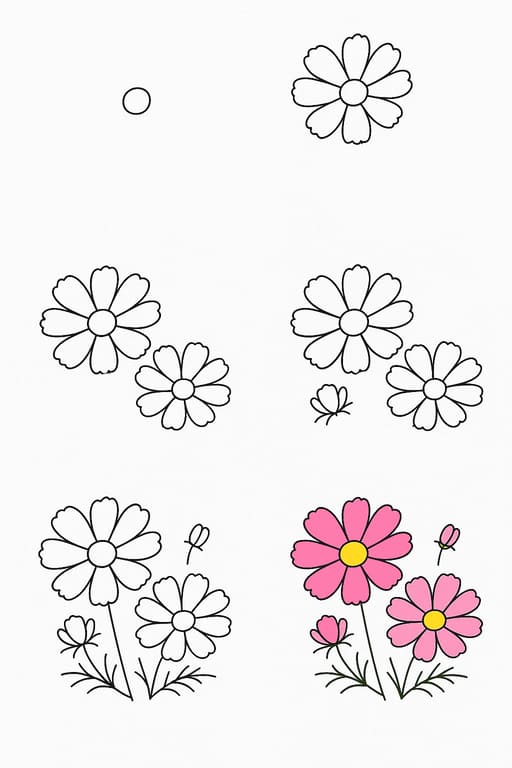 Cosmos Lovely Drawing Ideas