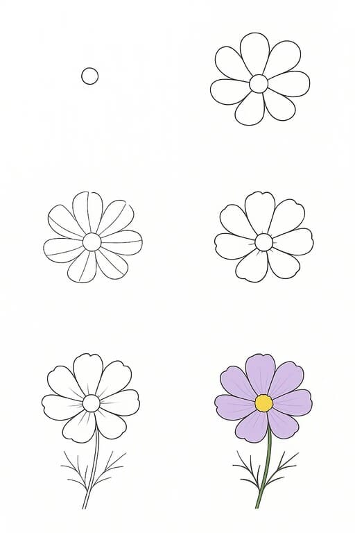 Cosmos Photo Drawing Ideas