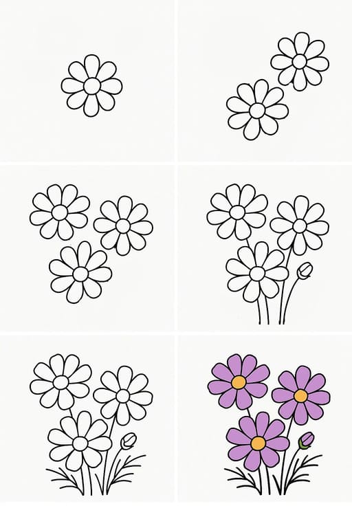 Cosmos Picture Drawing Ideas