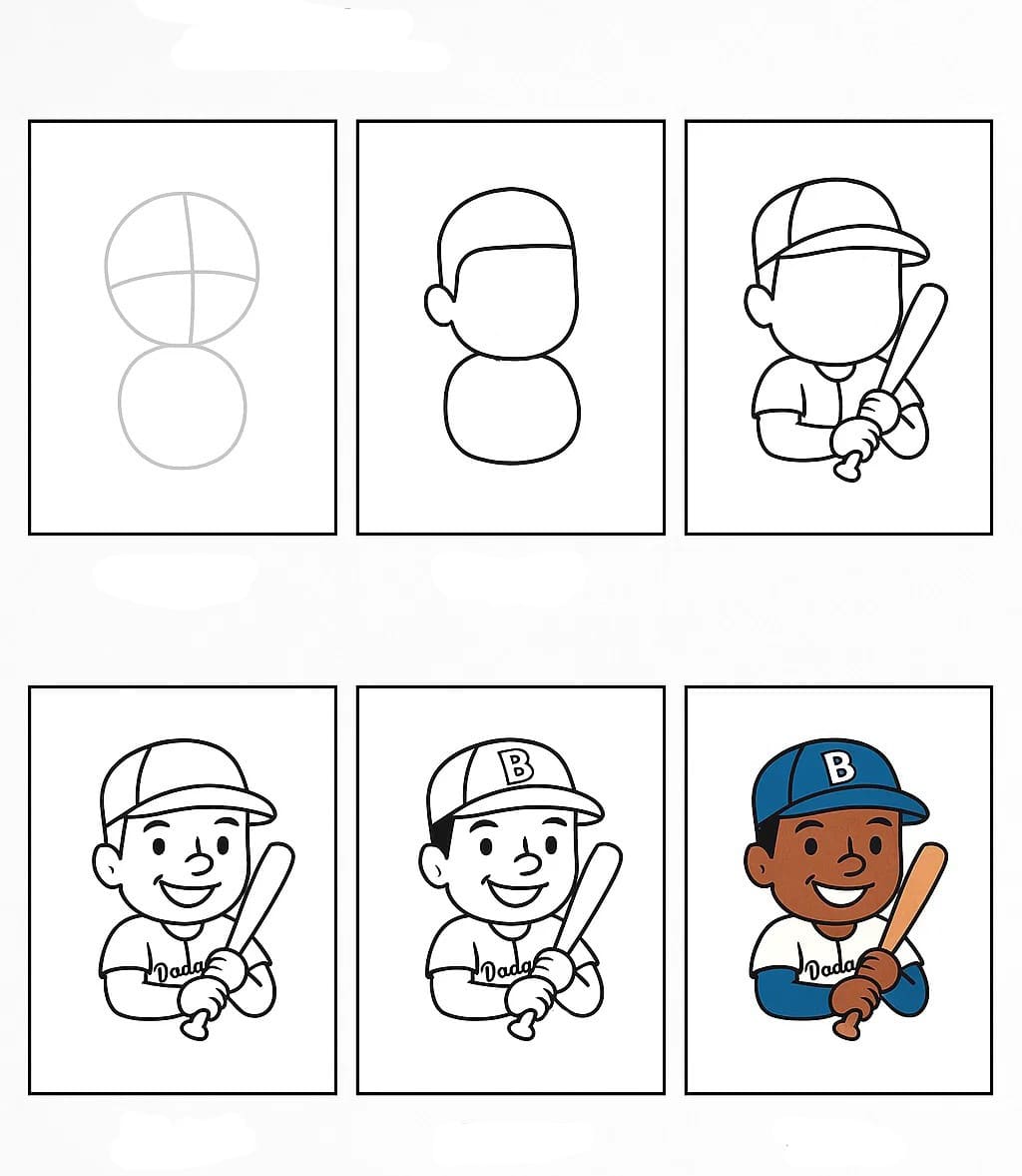 Easy Jackie Robinson Drawing Ideas
