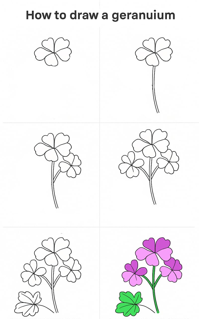 Geranium Nice Drawing Ideas