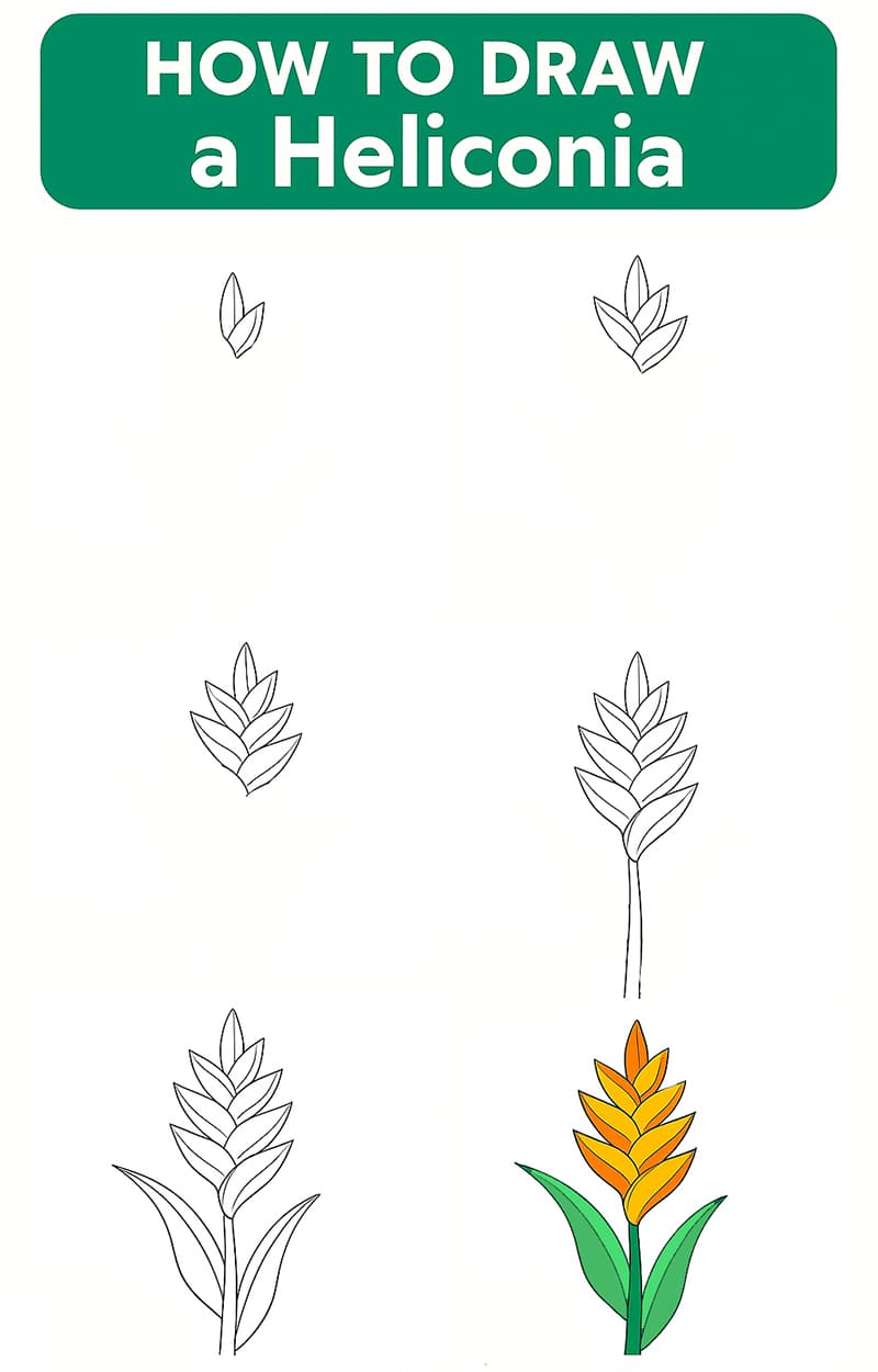 Heliconia Image.png Drawing Ideas