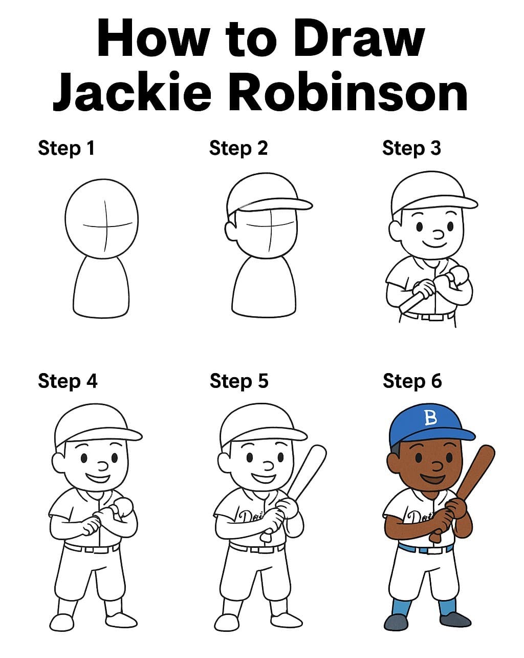 Jackie Robinson Drawing Ideas