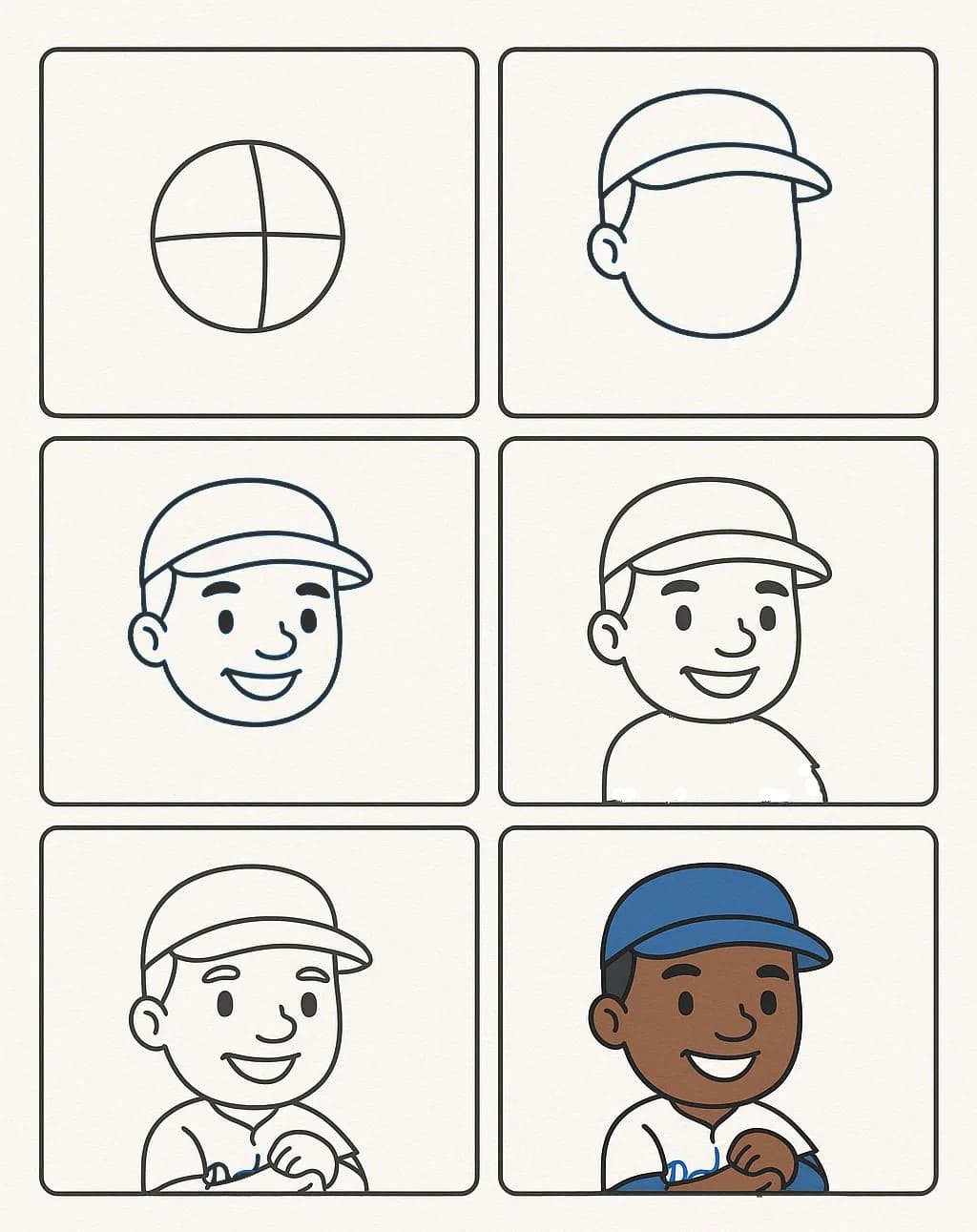 Jackie Robinson Portrait Drawing Ideas