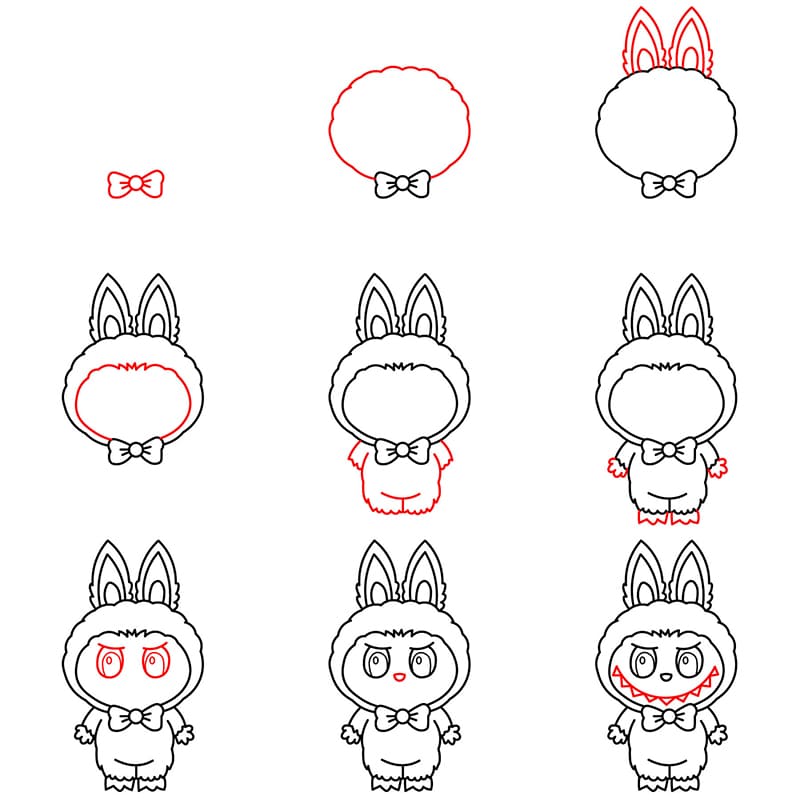 Labubu Baby Doll Drawing Ideas