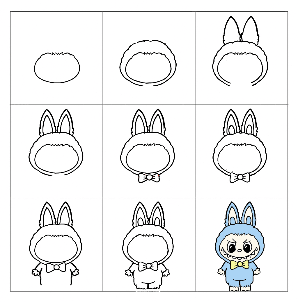 Labubu Cartoon Drawing Ideas